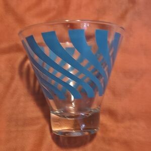 Vintage MCM Blue Swirl Glass Candy Dish